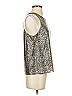 Design Lab Lord & Taylor Silver Sleeveless Blouse Size S - photo 4