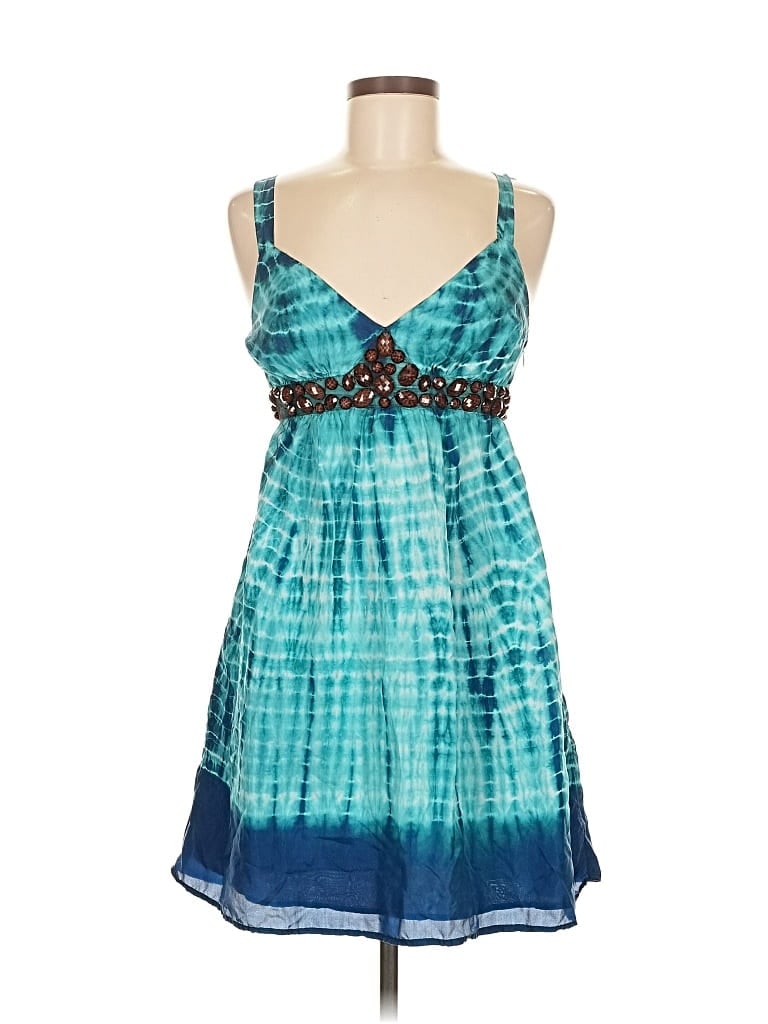 Pre-owned Velvet Cocktail Dress In Blue