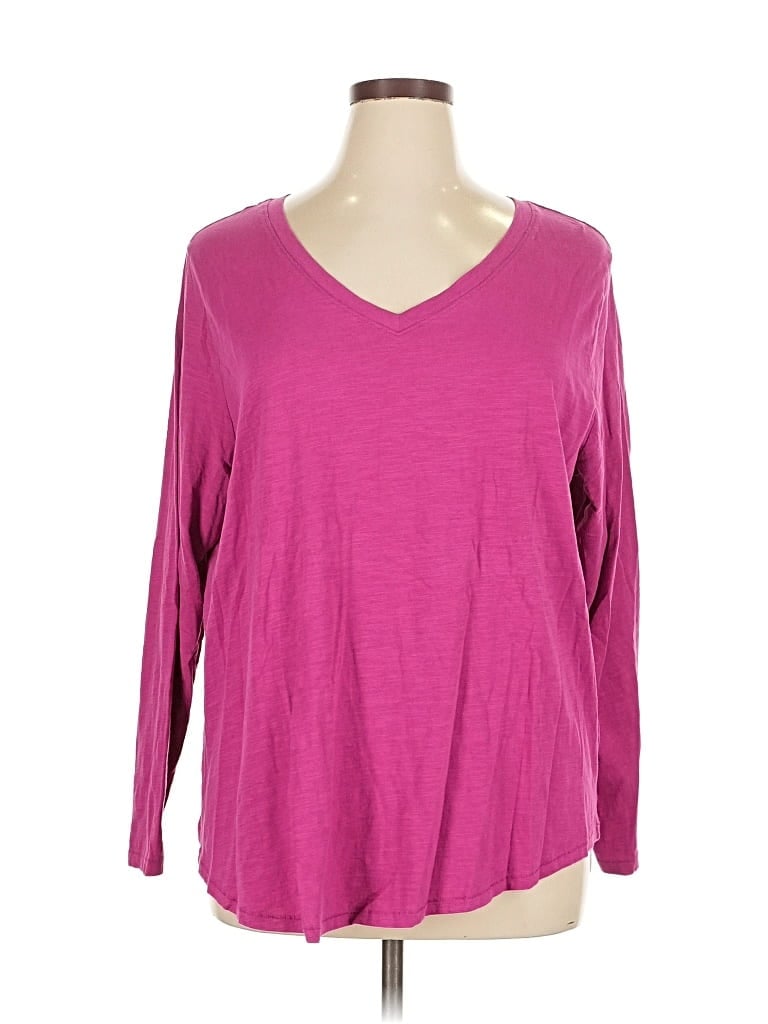 Pre-owned Sonoma Goods For Life 3/4 Sleeve T-shirt In Pink