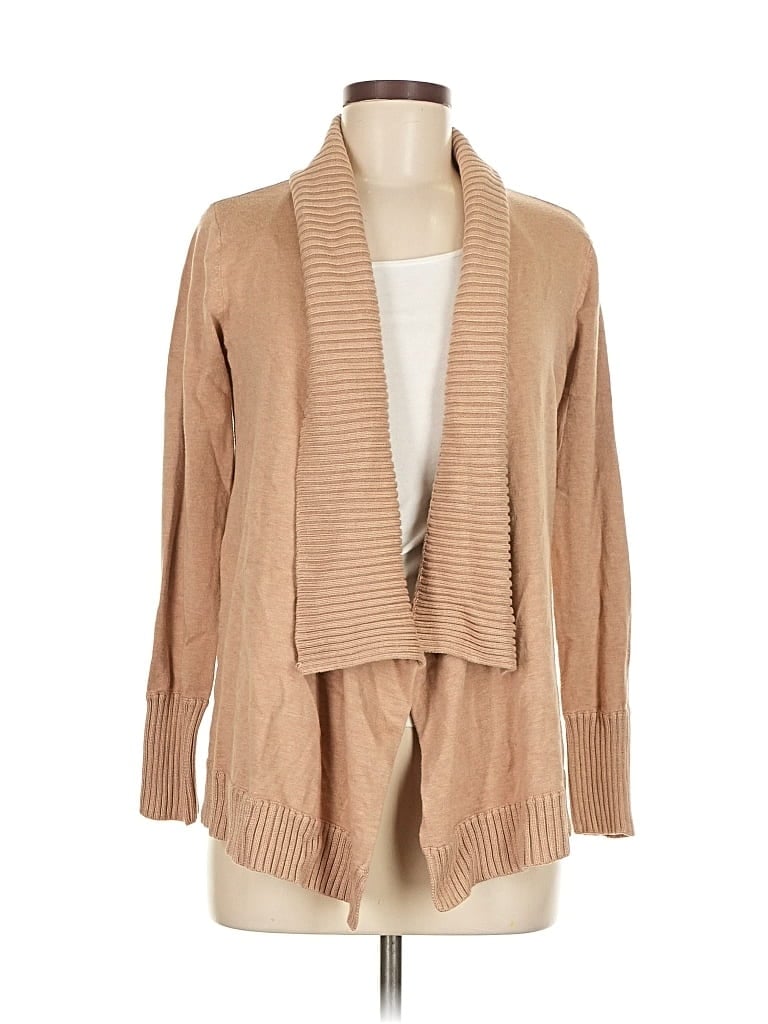 JOAN VASS NEW YORK Pre-owned Cardigan Sweater In Brown