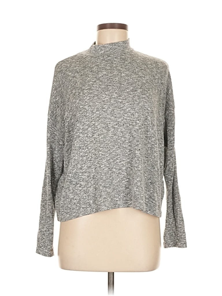 Pre-owned Divided By H&m Turtleneck Sweater In Gray