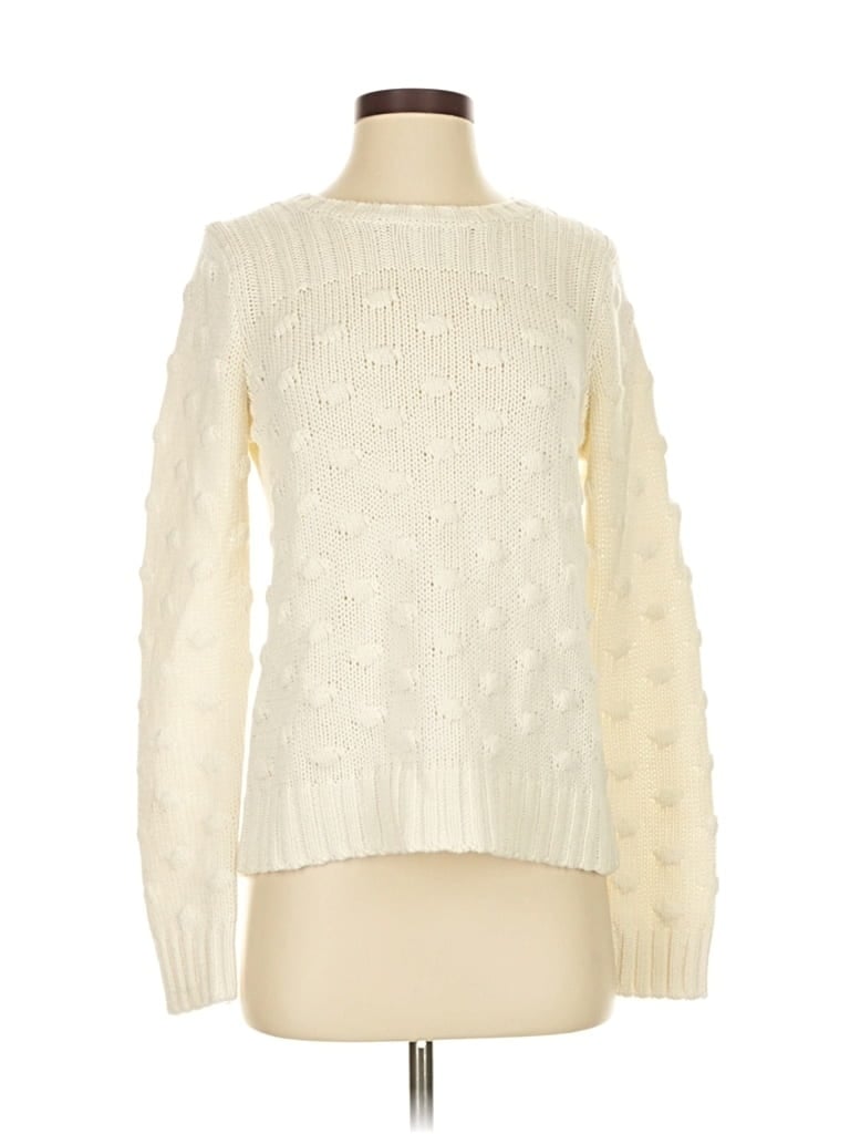 Pre-owned Vince Camuto Pullover Sweater In White