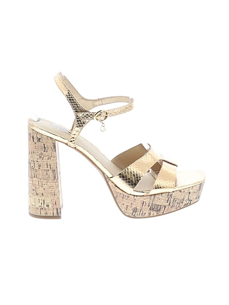 GBG LOS ANGELES Pre-owned Heels In Gold