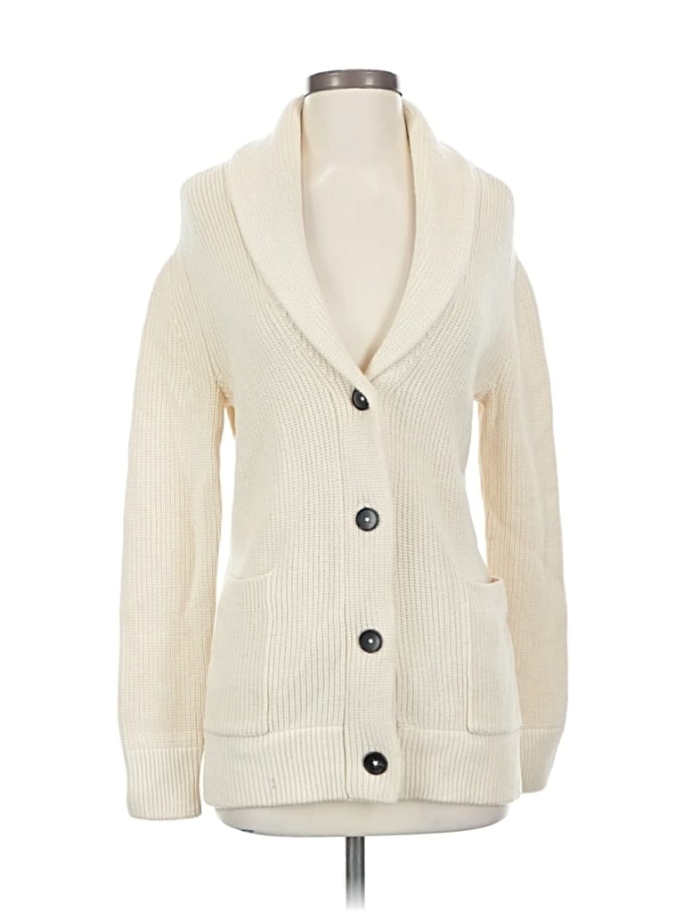 Pre-owned Everlane Cardigan Sweater In White