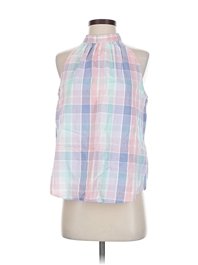 Pre-owned J.crew Factory Store Sleeveless Blouse In Blue