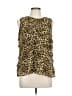 MICHAEL Michael Kors 100% Polyester Gold Sleeveless Blouse Size L - photo 1