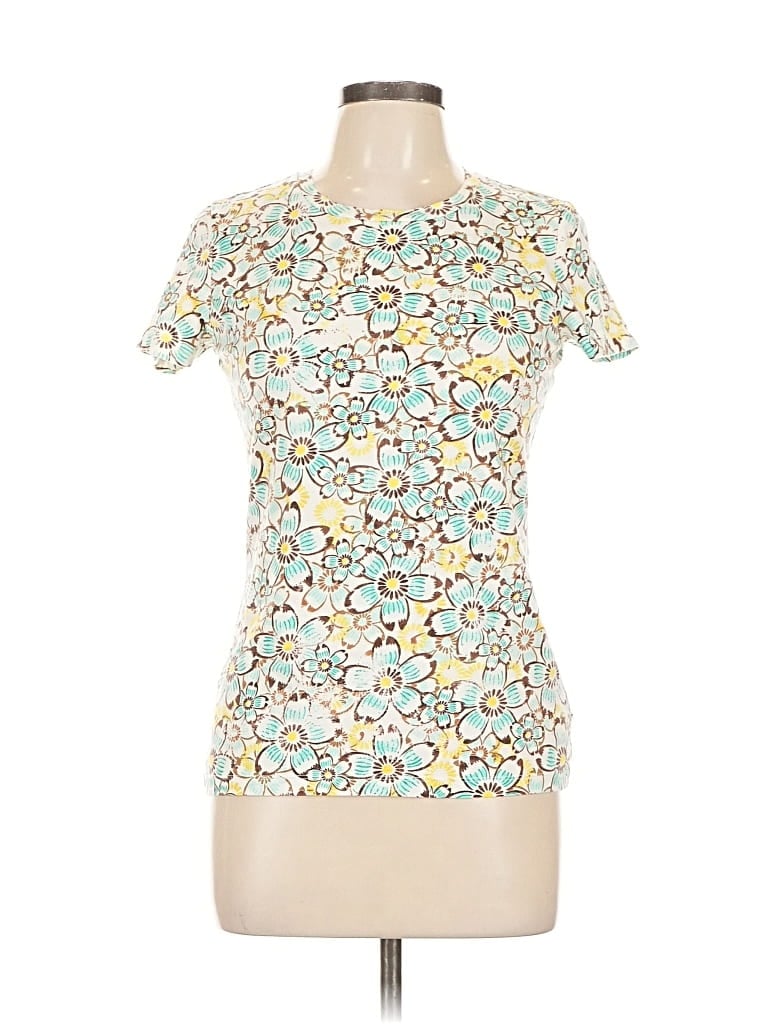 Pre-owned Jones New York Sport Short Sleeve T-shirt In White