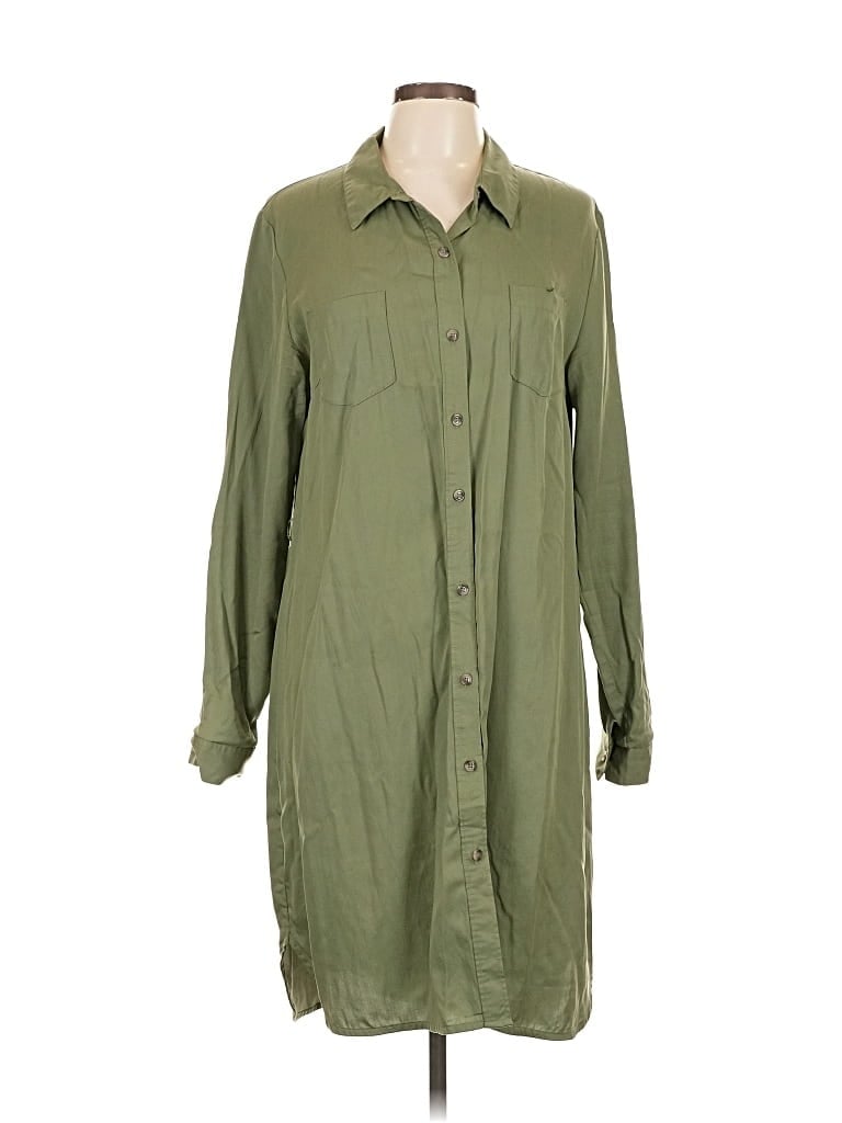 Pre-owned Merona Trenchcoat In Green