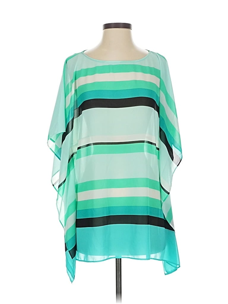 Pre-owned Michael Michael Kors 3/4 Sleeve Blouse In Green