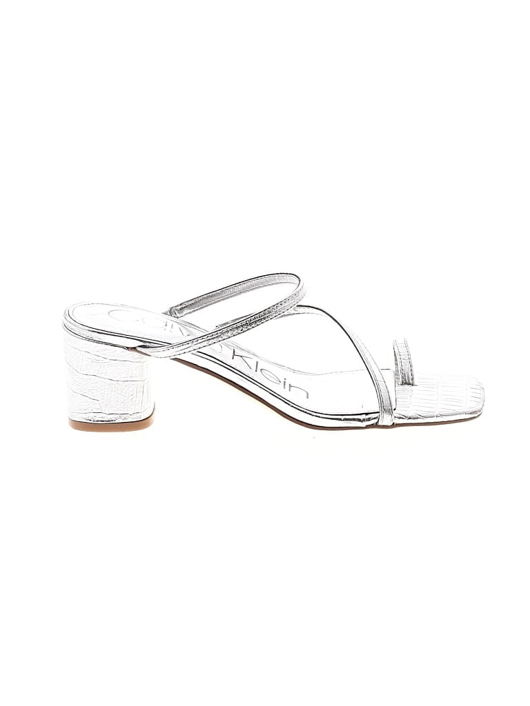 Pre-owned Calvin Klein Mule/clog In Silver