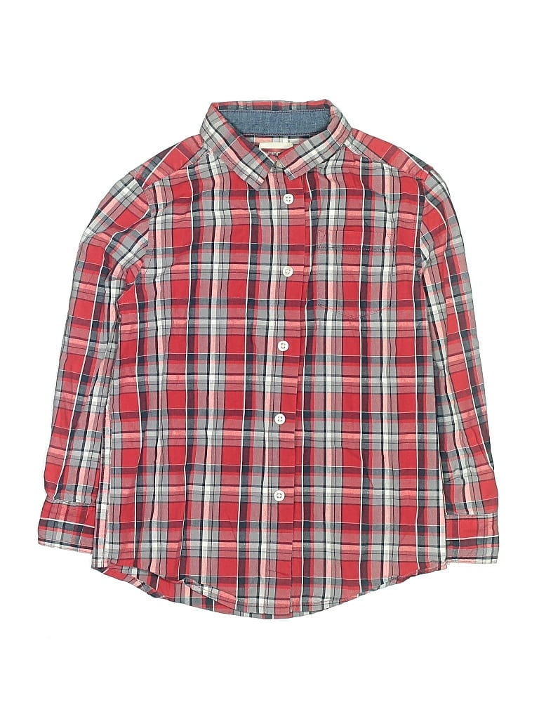 Pre-owned Wrangler Jeans Co Kids' Long Sleeve Button Down Shirt In Red
