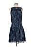 MICHAEL Michael Kors Tweed Blue Cocktail Dress Size 0 - photo 1
