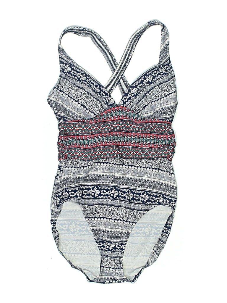 Pre-owned Merona One Piece Swimsuit In Gray