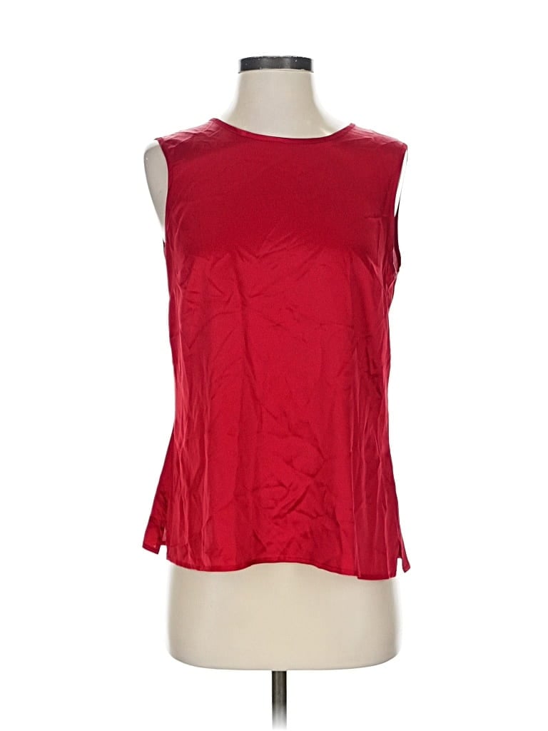 Pre-owned Kasper Sleeveless Blouse In Red