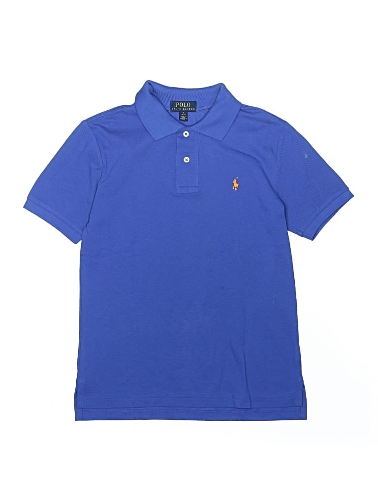 Pre-owned Polo By Ralph Lauren Kids' Short Sleeve Polo In Blue