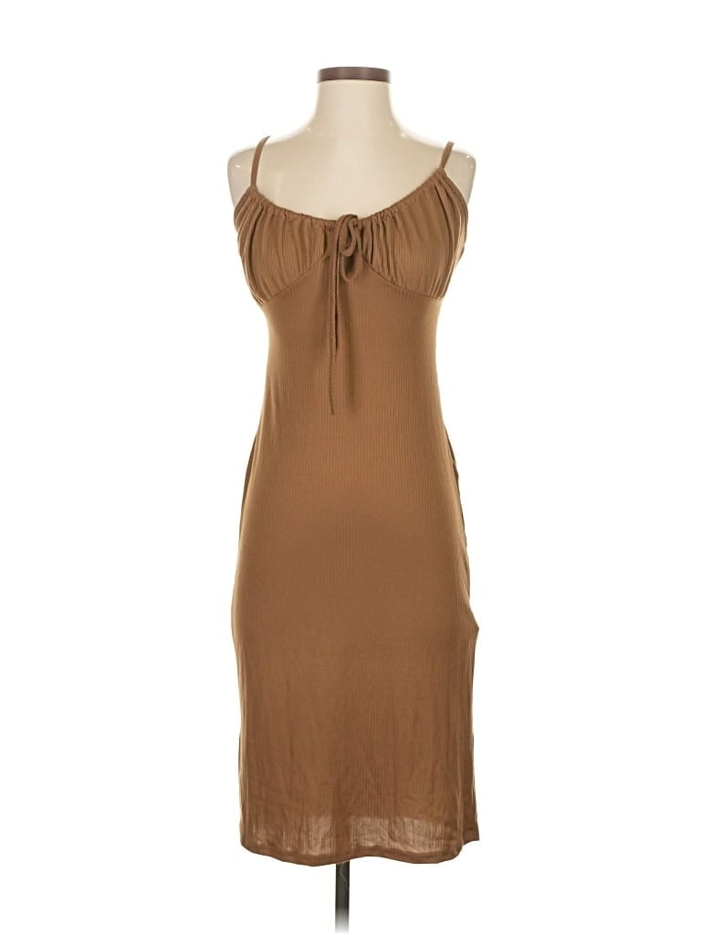 Pre-owned Livi Casual Dress In Brown