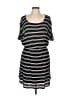 Splendid Stripes Black Casual Dress Size L - photo 1