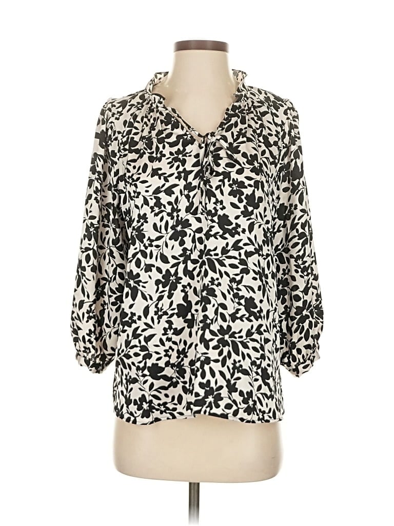 Pre-owned Vince Camuto 3/4 Sleeve Blouse In White