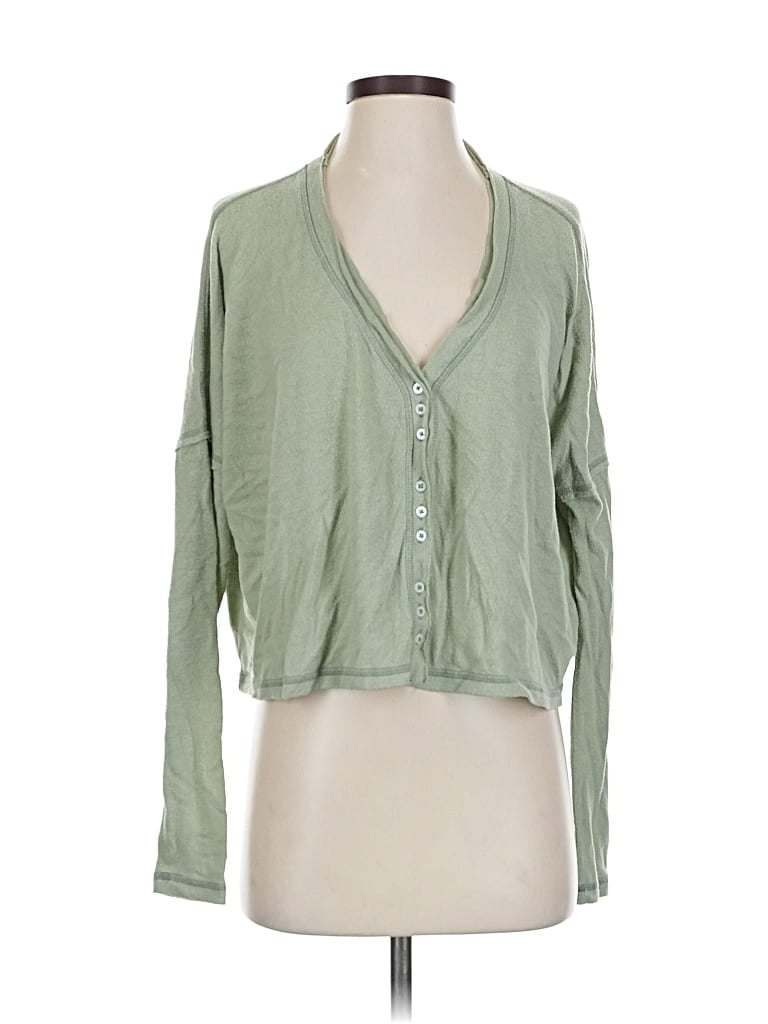 Pre-owned Out From Under Cardigan Sweater In Green