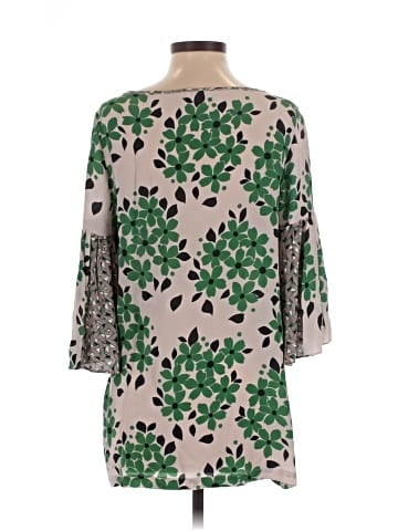 Suno 3/4 Sleeve Silk Top (view 2)