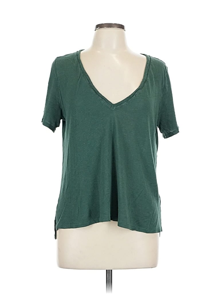 Pre-owned H&m Short Sleeve T-shirt In Green