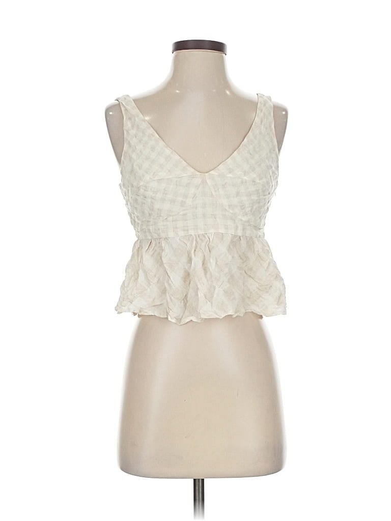 Pre-owned Nsr Sleeveless Blouse In White