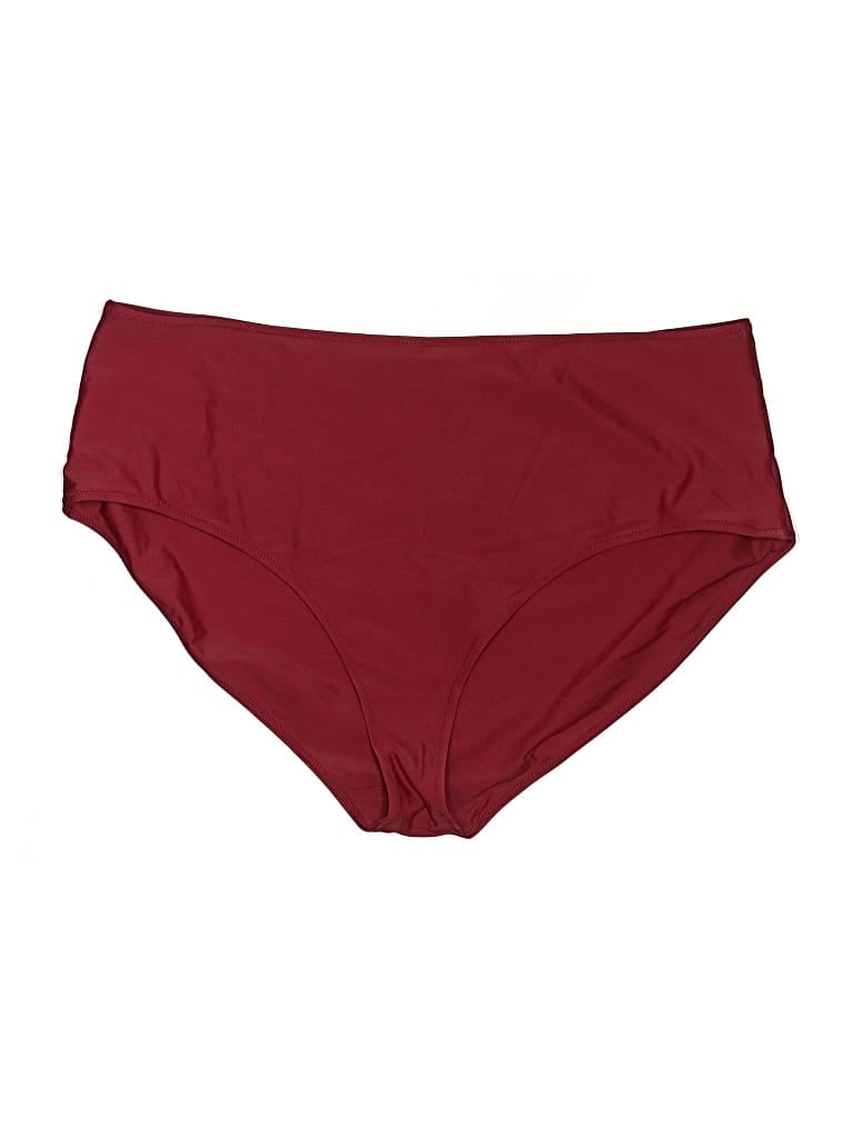Pre-owned Unbranded Swimsuit Bottoms In Burgundy
