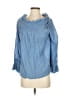 Love Sam 100% Cotton Blue 3/4 Sleeve Blouse Size S - photo 1