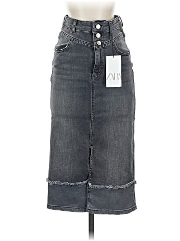 Zara Denim Skirt (view 1)