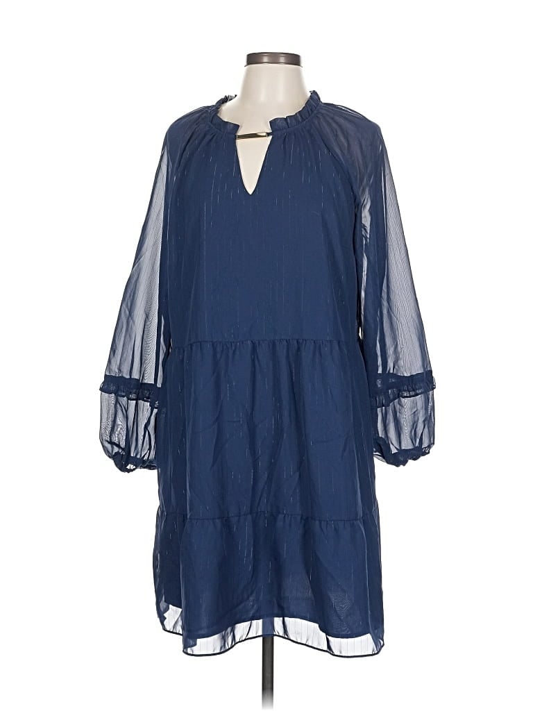 Pre-owned Inc International Concepts Casual Dress In Blue