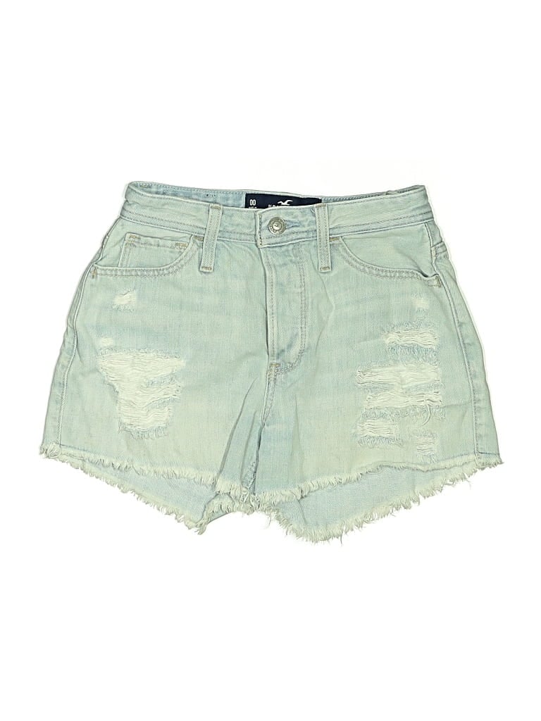 Pre-owned Hollister Denim Shorts In Green