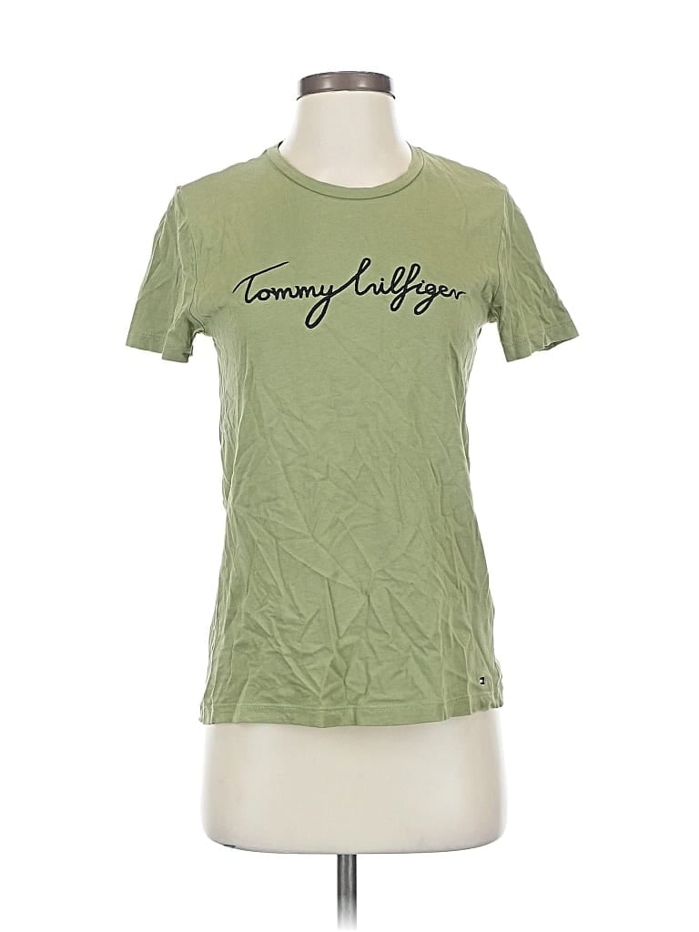 Pre-owned Tommy Hilfiger Short Sleeve T-shirt In Green