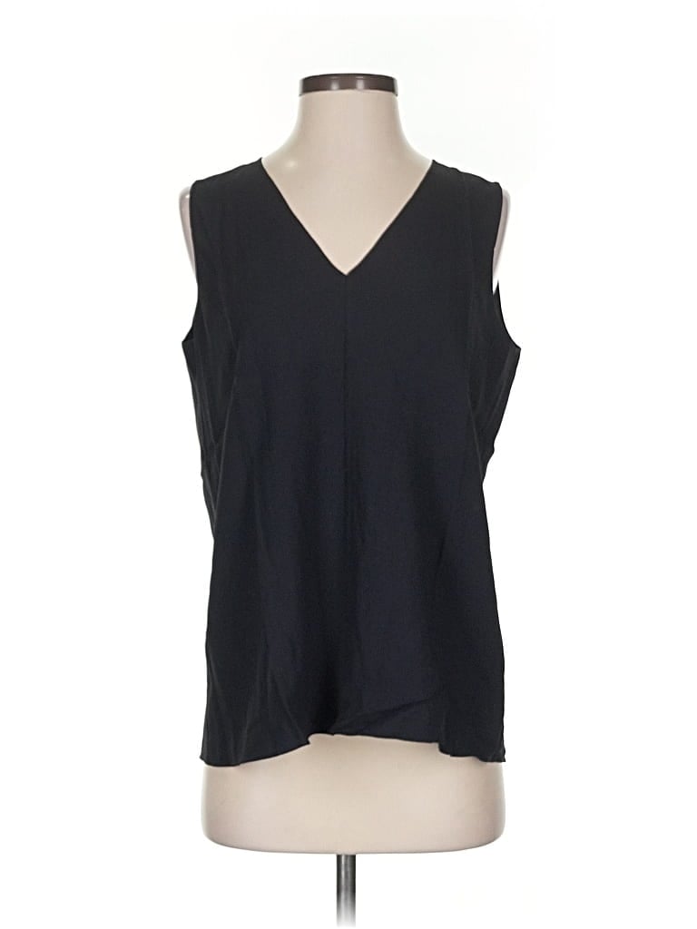 Pre-owned Theory Sleeveless Blouse In Black