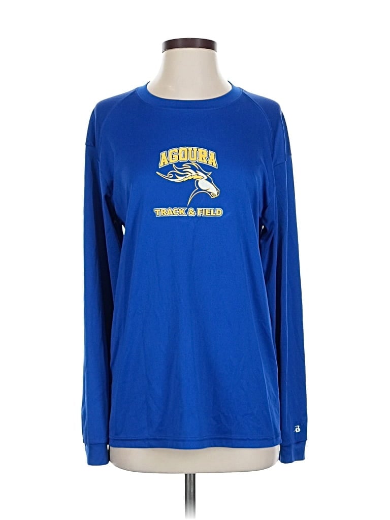 Pre-owned Badger Sport Long Sleeve T-shirt In Blue