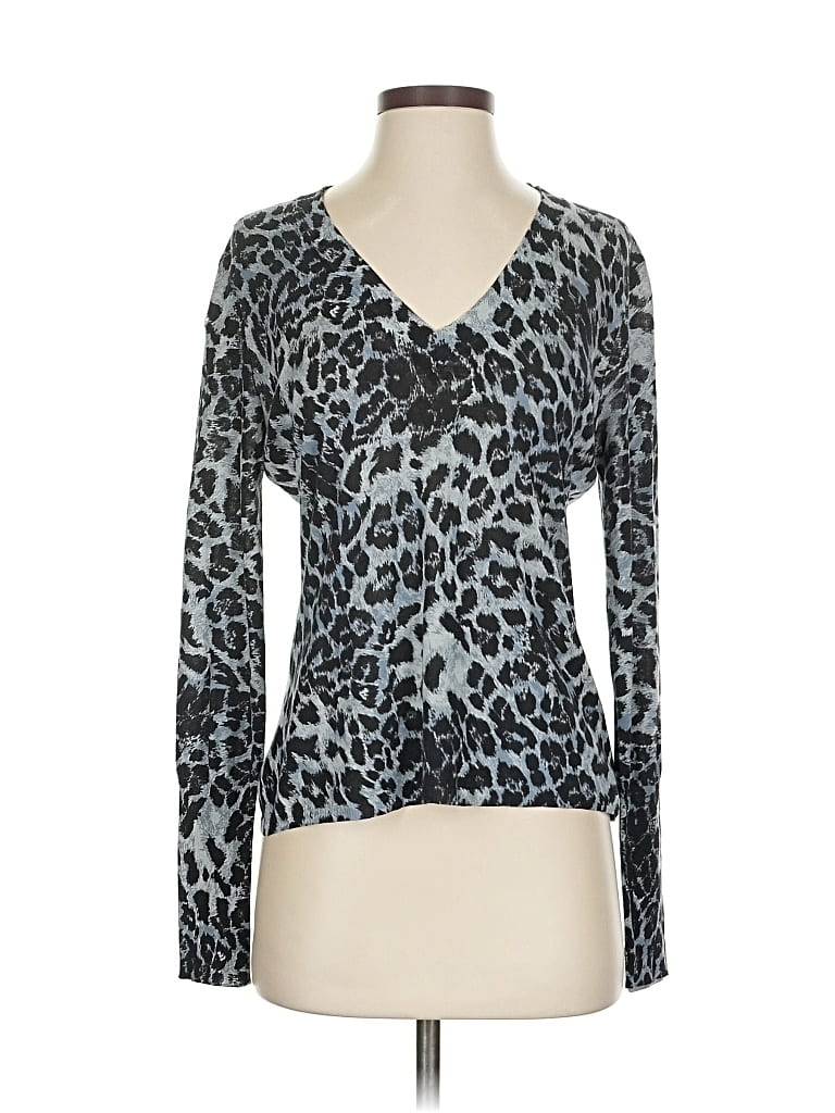 Pre-owned T Tahari Silk Pullover Sweater In Blue