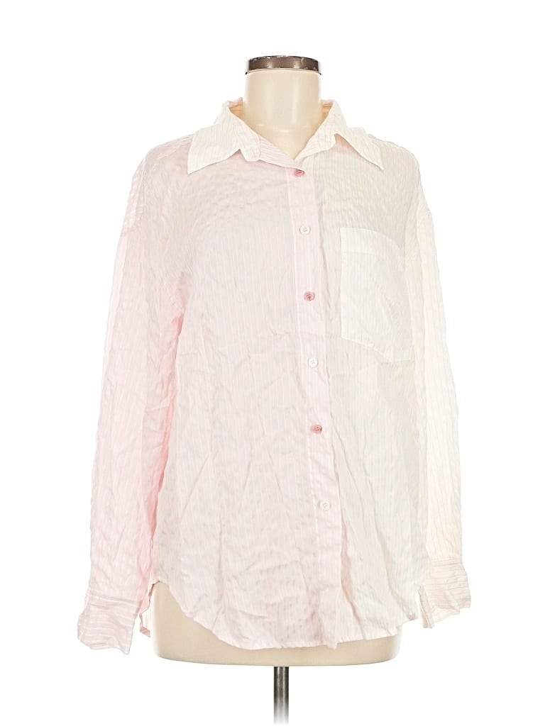 Pre-owned Assorted Brands Long Sleeve Blouse In Pink