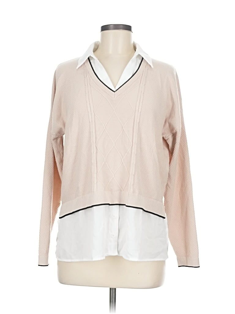 Pre-owned Adrianna Papell Pullover Sweater In White