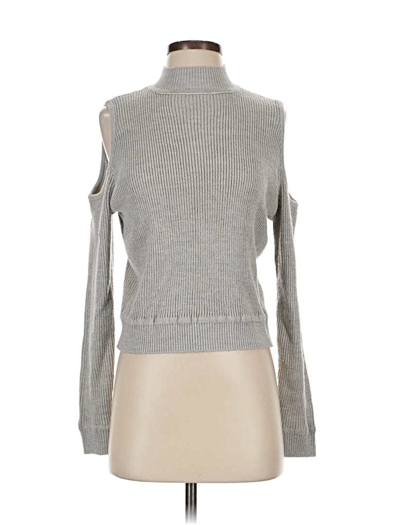 Pre-owned Divided By H&m Turtleneck Sweater In Gray