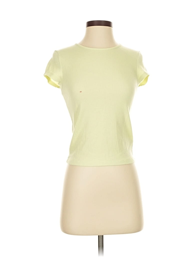 Pre-owned American Eagle Outfitters Short Sleeve Turtleneck In Yellow