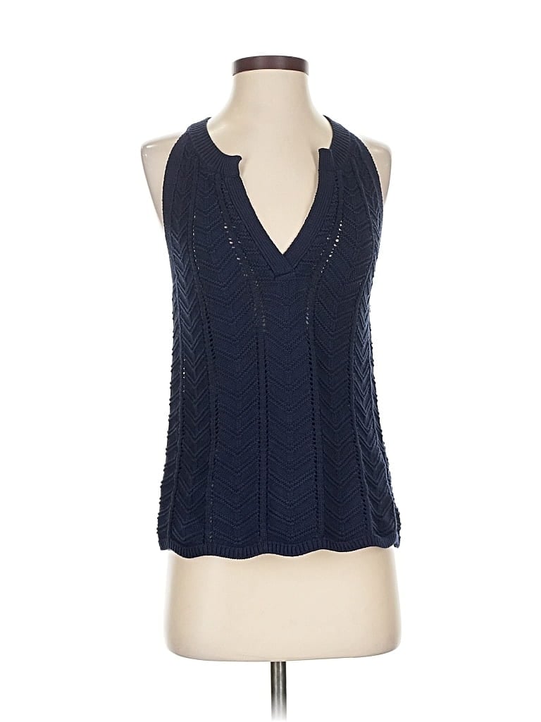 Pre-owned Ann Taylor Loft Sweater Vest In Blue