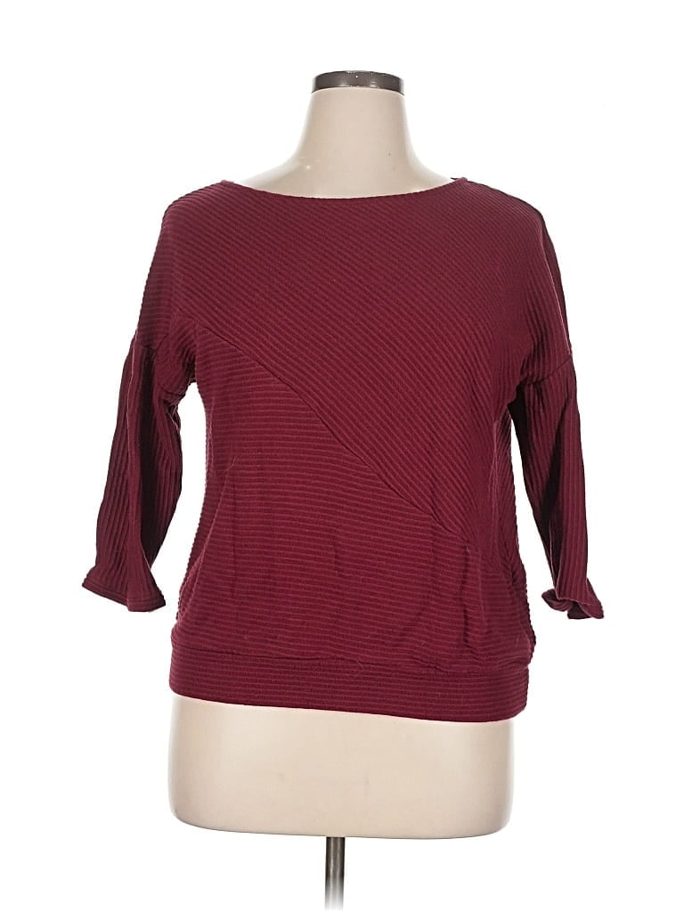 Pre-owned Gibson Pullover Sweater In Burgundy