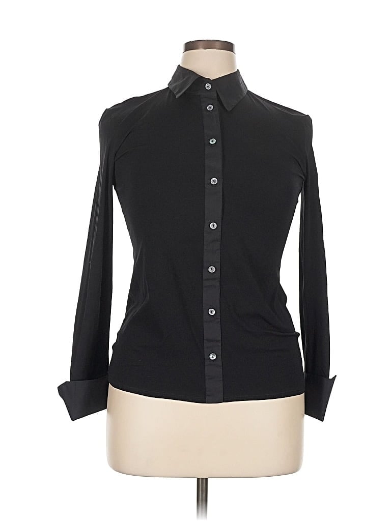 MARC CAIN Pre-owned Long Sleeve Button Down Shirt In Black