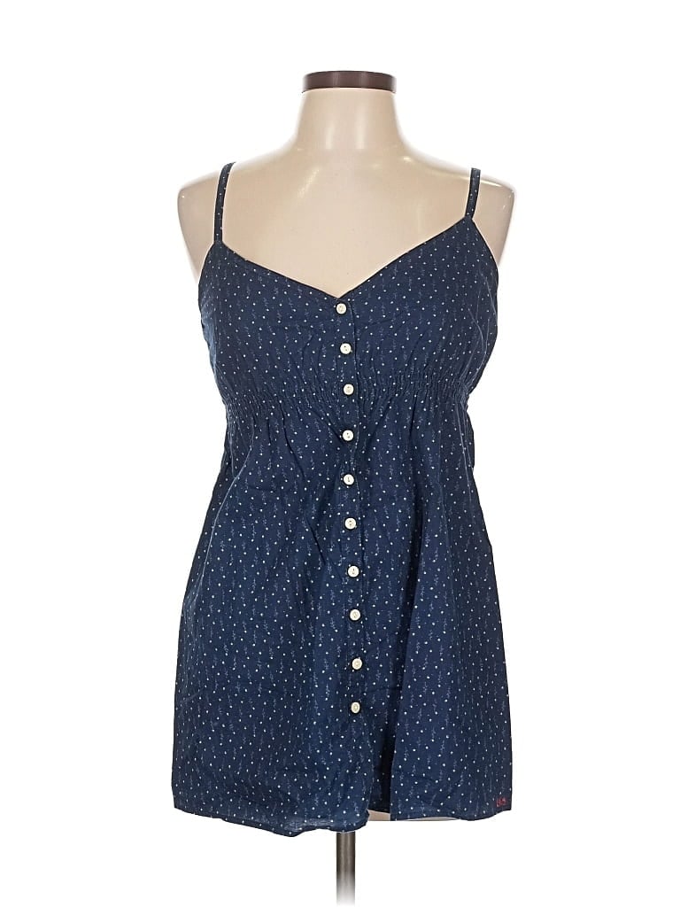 Pre-owned Gap Sleeveless Button Down Shirt In Blue