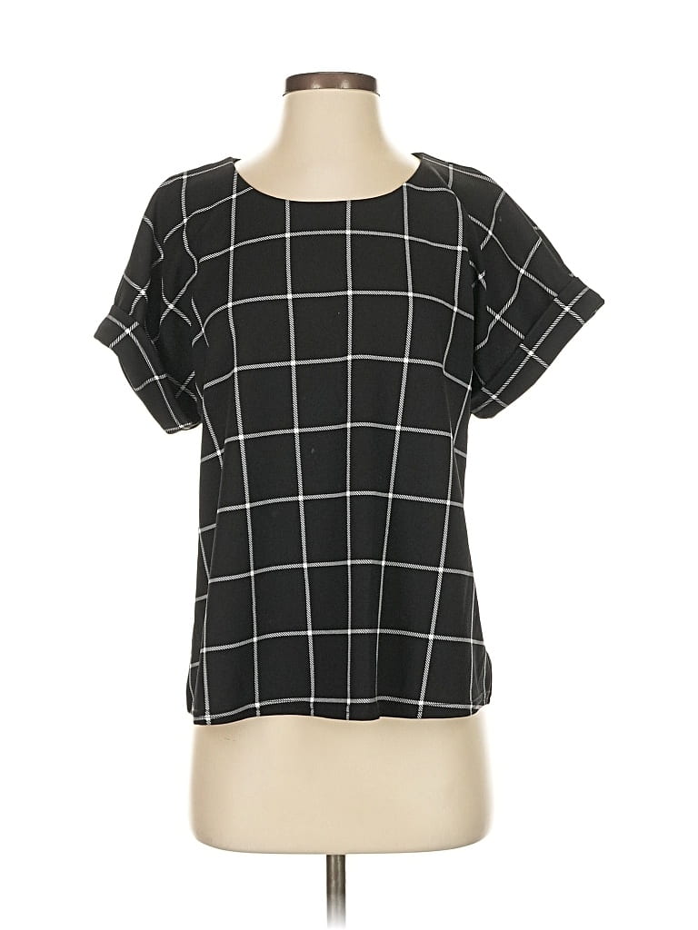 Click to view more detailed imagery on our partner's website Pre-owned Melloday Short Sleeve Blouse In Black
