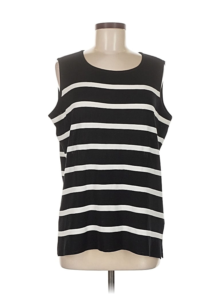 Pre-owned Misook Sleeveless T-shirt In Black