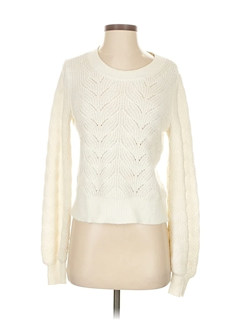 ABERCROMBIE & FITCH Pre-owned Pullover Sweater In White