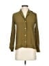 Everlane 100% Silk Green Long Sleeve Silk Top Size 00 - photo 1