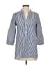 Harshman 100% Cotton Blue 3/4 Sleeve Button-Down Shirt Size XS - photo 1
