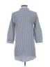Harshman 100% Cotton Blue 3/4 Sleeve Button-Down Shirt Size XS - photo 2