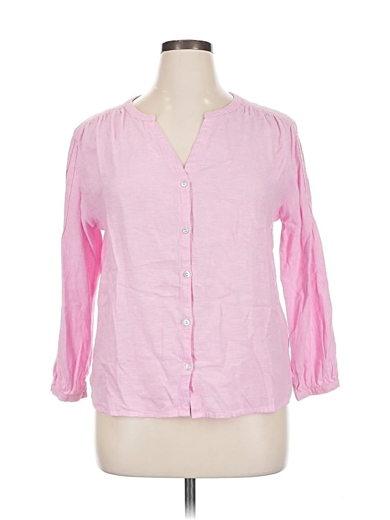 J By Joie 3/4 Sleeve Button Down Shirt In Pink